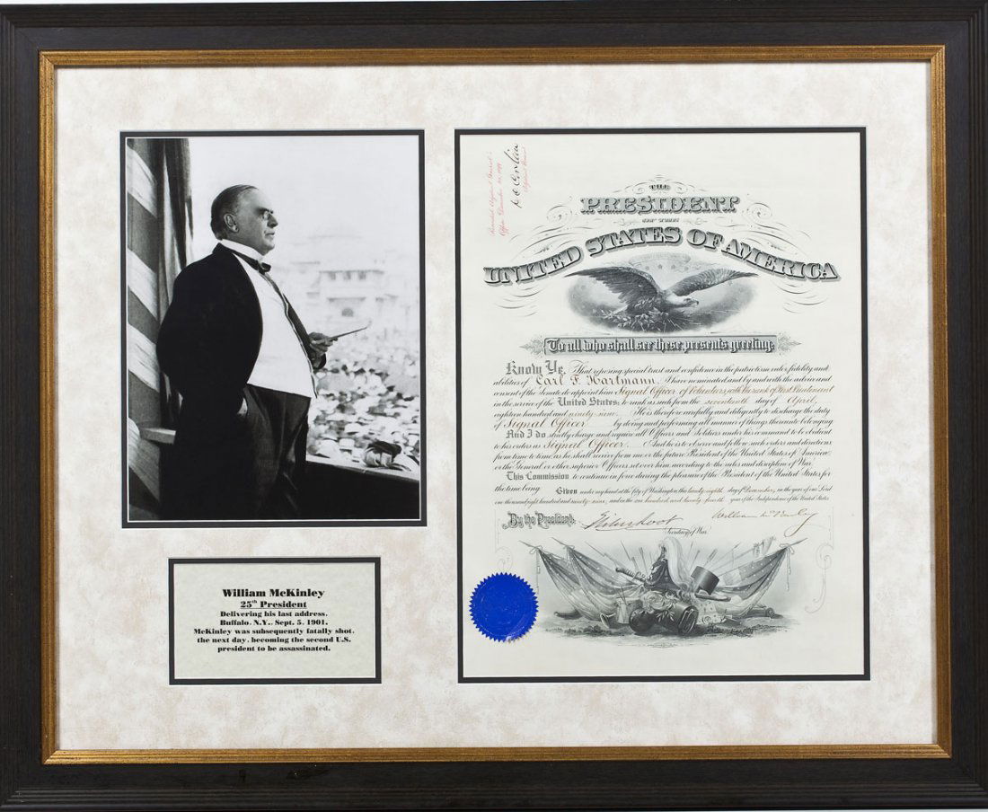 1899 President William McKinley Signed Commission (1 of 7)