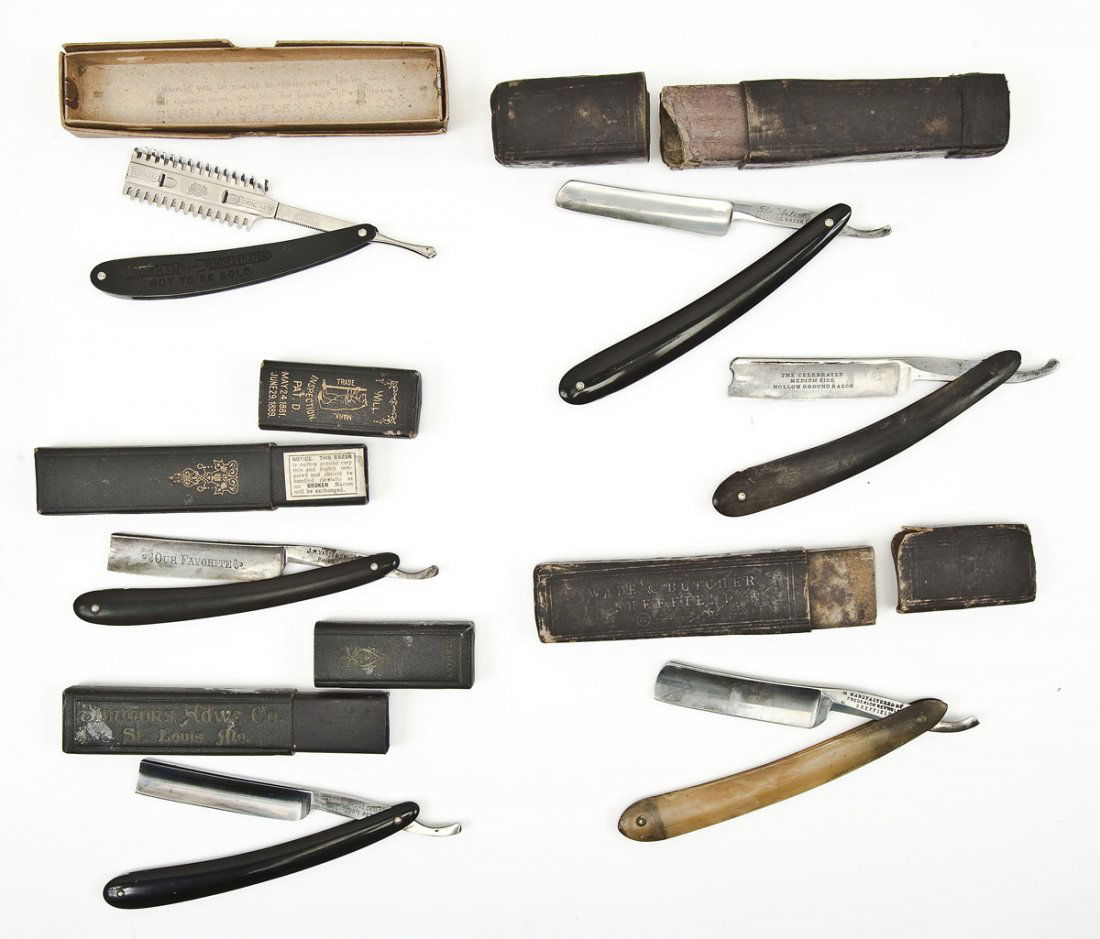 5 Antique Straight Razors in Original Boxes (1 of 5)