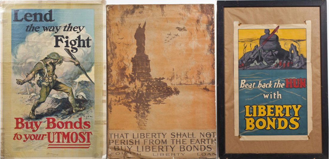 3 Original WWI Liberty Bonds Posters (1 of 10)