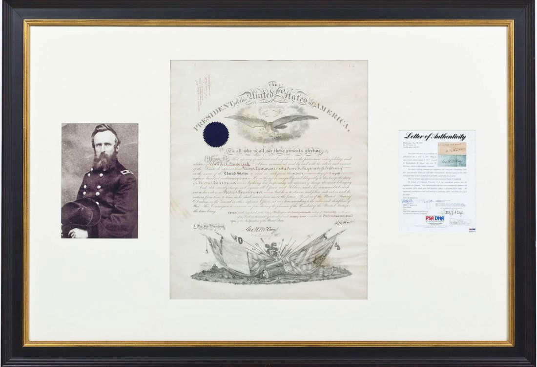 1877 President Hayes Signed Commission (1 of 5)