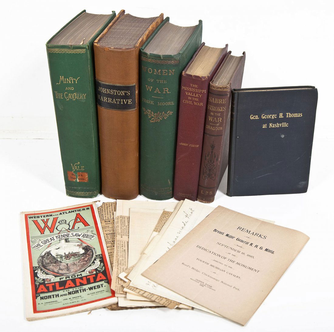 6 Civil War Books Belonging to Capt Heber Thompson (1 of 3)