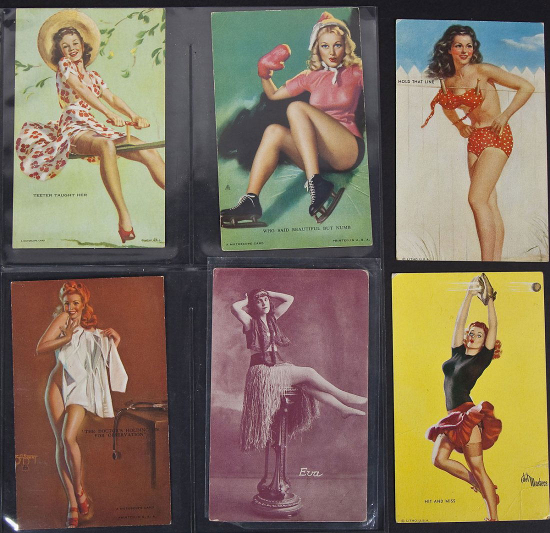 6 Pin-Up Arcade Cards incl Mutoscope (1 of 1)