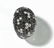 18K Gold Dome Ring with White & Black Diamonds - 2