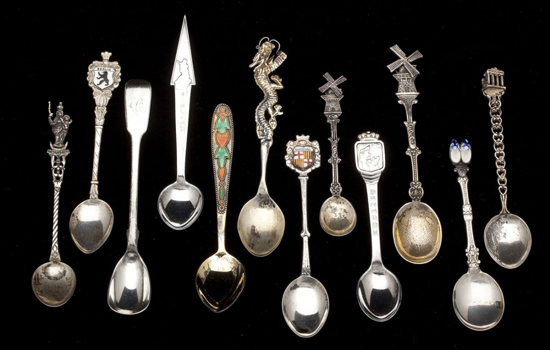 12 European Silver Demitasse Souvenir Spoons (1 of 4)