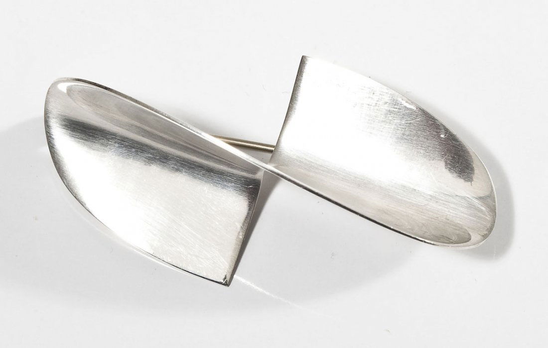 Mexican Sterling Modernist Brooch (1 of 4)