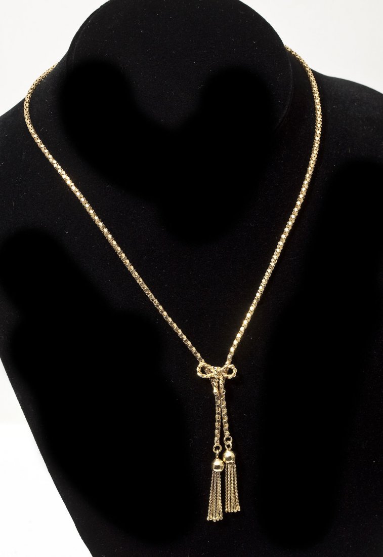 14K Gold Tassel Necklace (1 of 3)