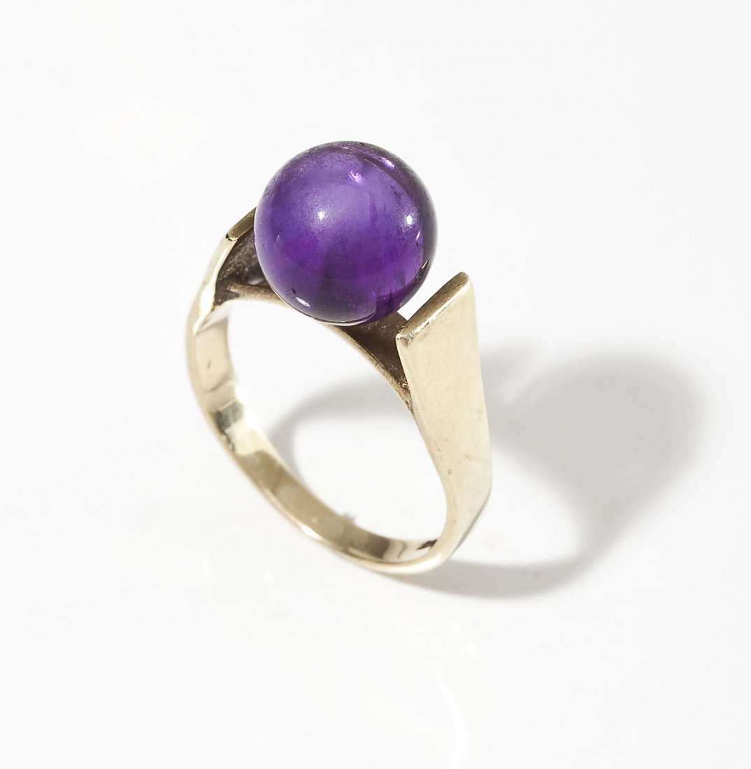 14K Amethyst Bead Ring (1 of 3)