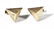 Pair 14K Gold Triangular Cufflinks
