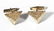 Pair 14K Gold Triangular Cufflinks - 2