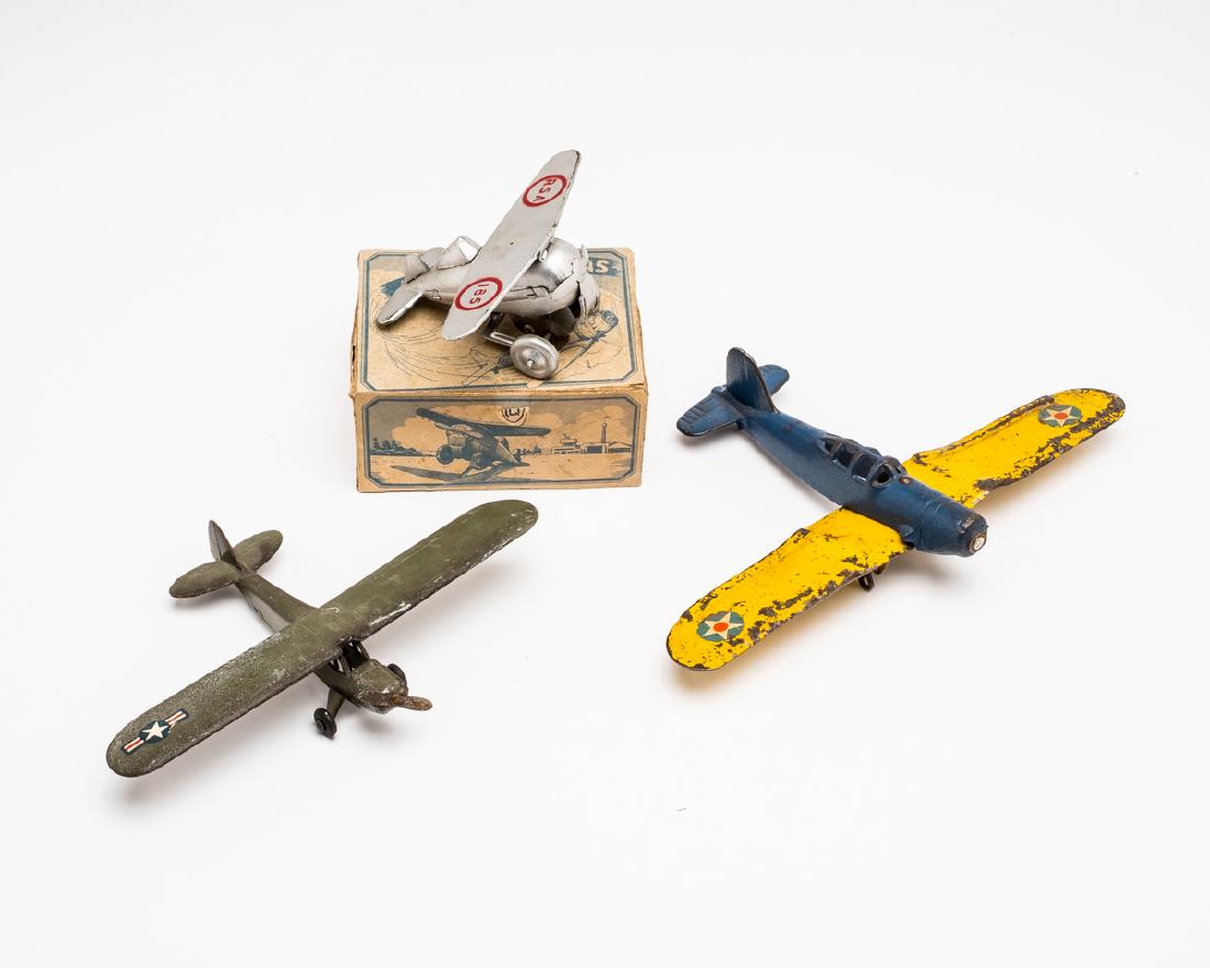 3 Toy Airplanes incl. Rico, Arcade, Hubley (1 of 2)