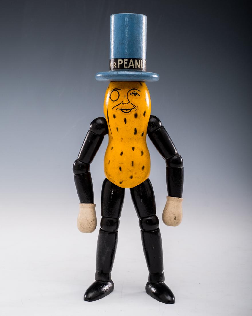 Mr. Peanut Articulated Wood Advertising Doll (1 of 2)