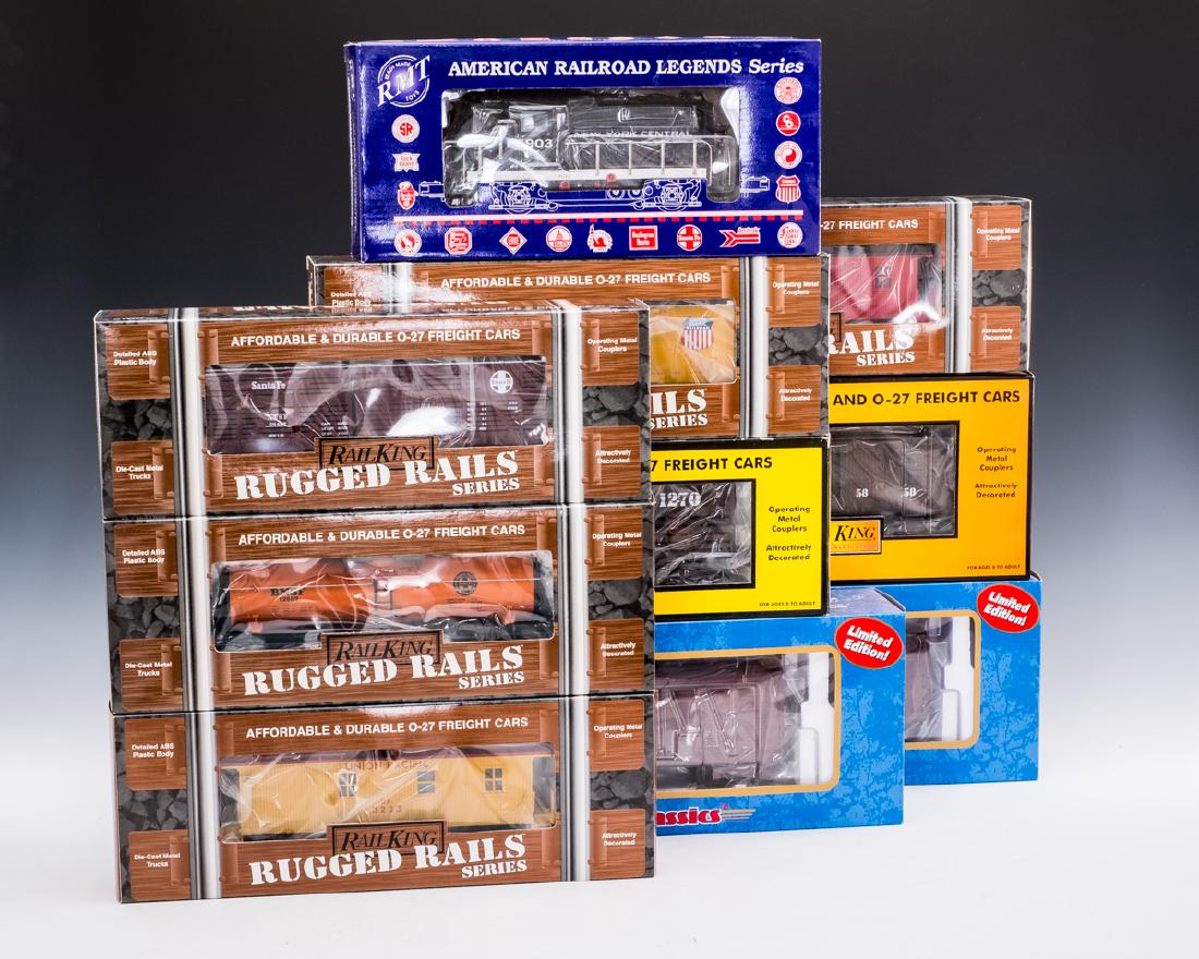 9 Rolling Stock Cars & Loco incl Atlas & Rail King (1 of 2)