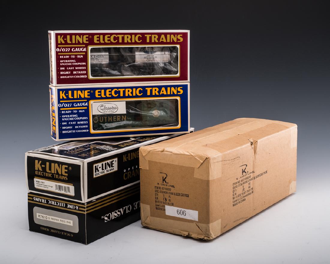 5 K-Line Rolling Stock Cars in OBs (1 of 2)