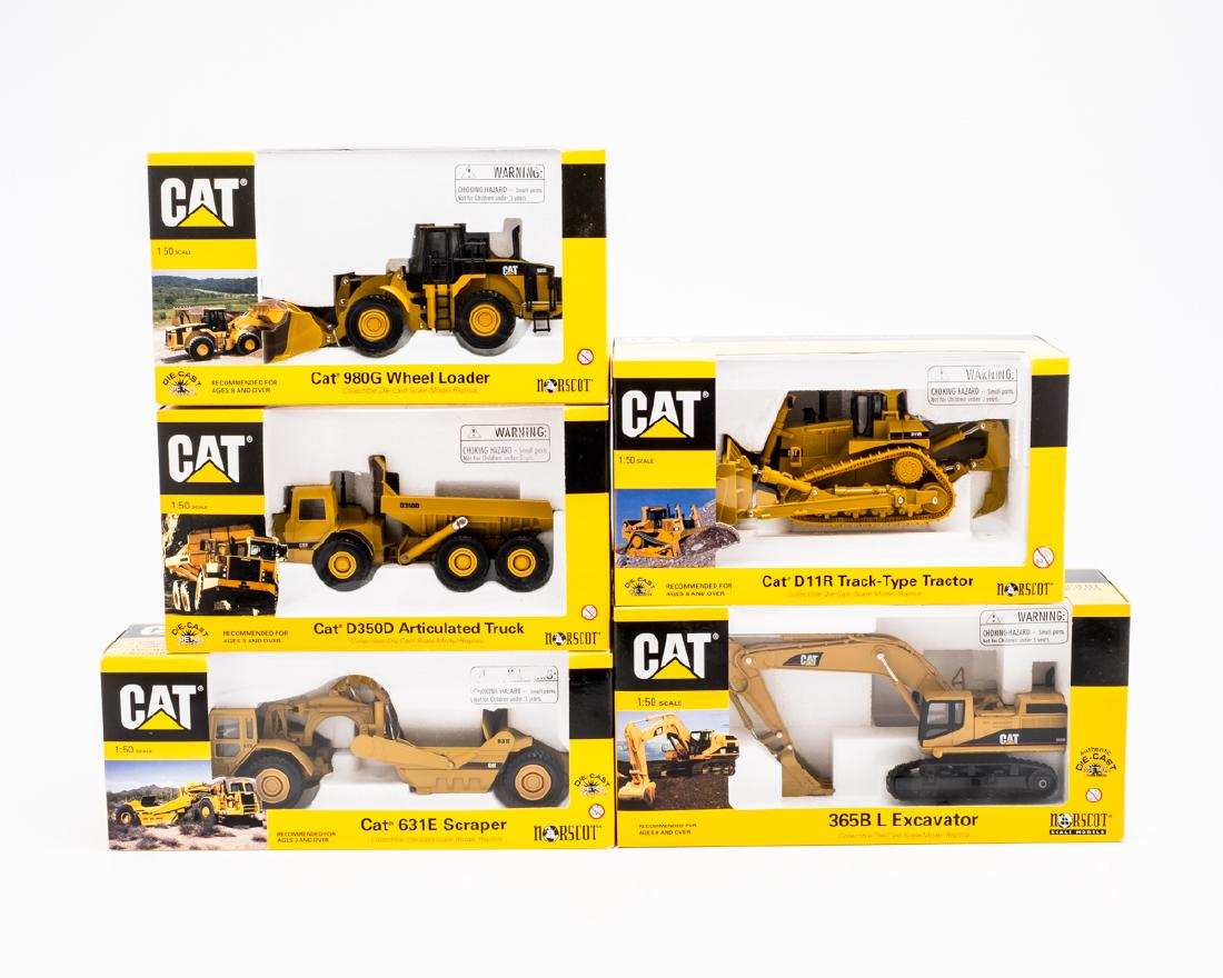 5 CAT Die Cast Construction Vehicles in OBs (1 of 2)
