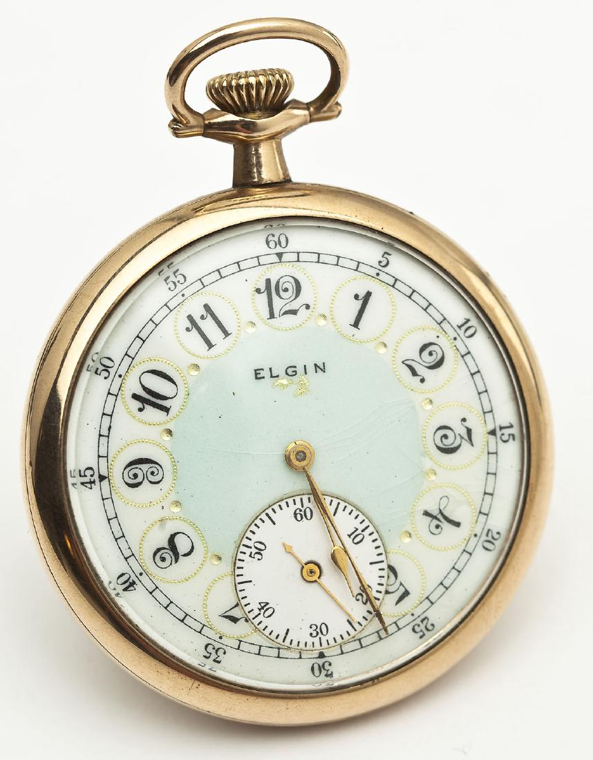 Elgin Fancy Dial Pocket Watch (1 of 4)