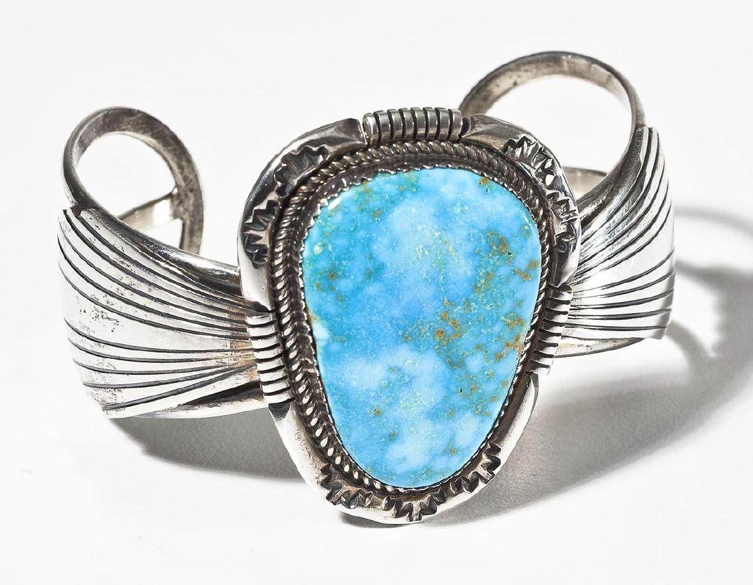 Navajo Sterling & Turquoise Cuff Roy Begay (1 of 3)