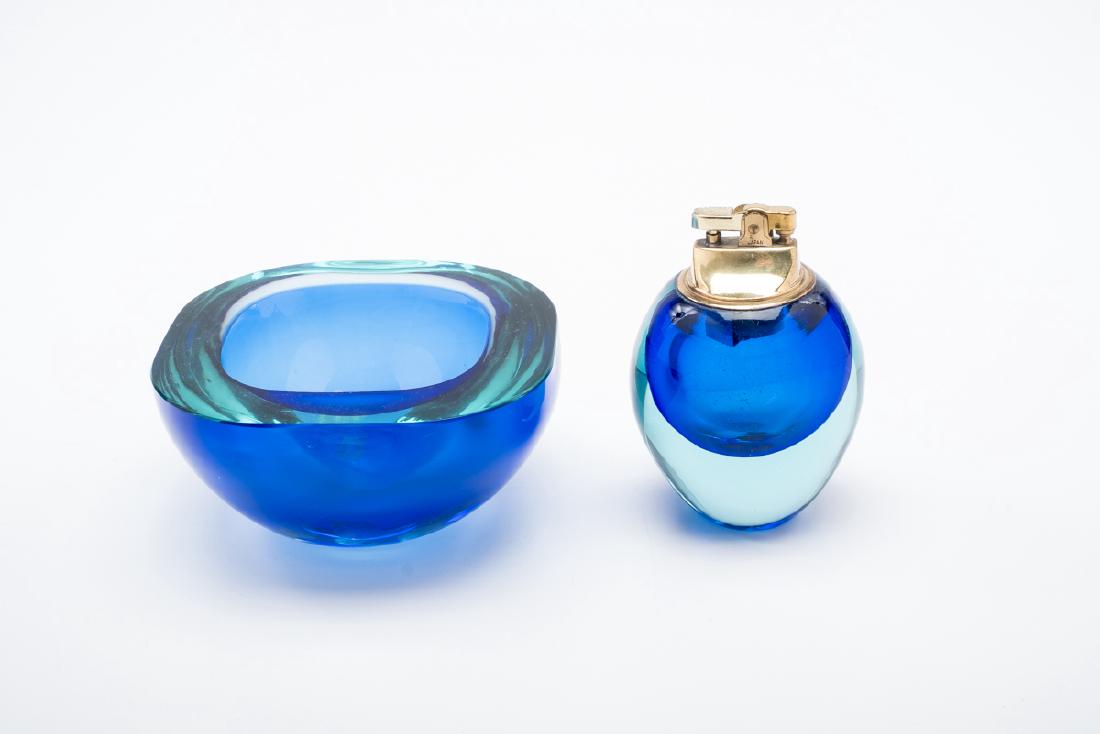 Murano Glass Ashtray & Cigar Lighter (1 of 3)