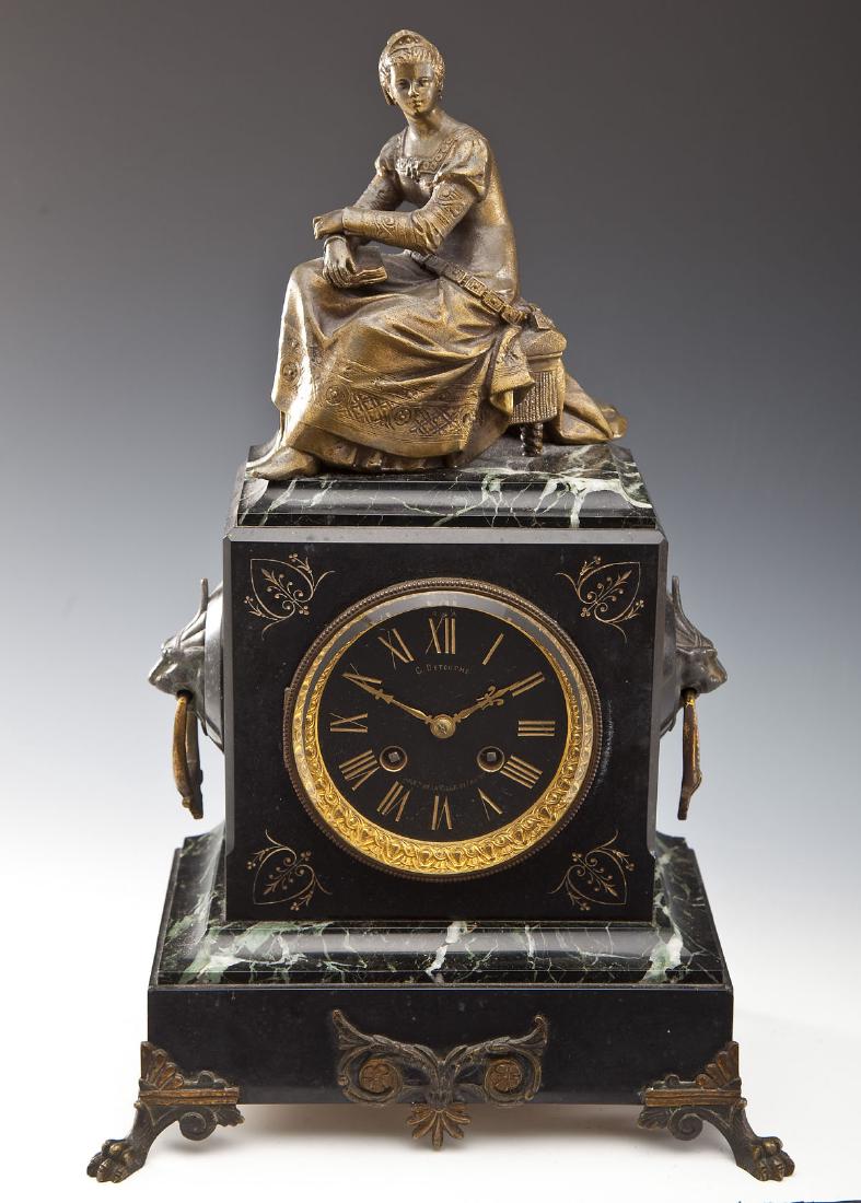 C. Detouche Figural Mantle Clock (1 of 7)