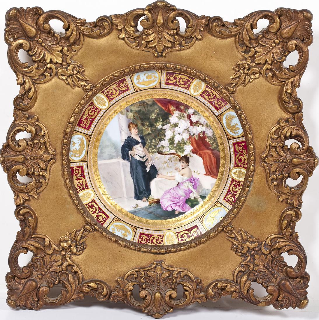 Royal Vienna Hand Painted Plate with Musician (1 of 4)