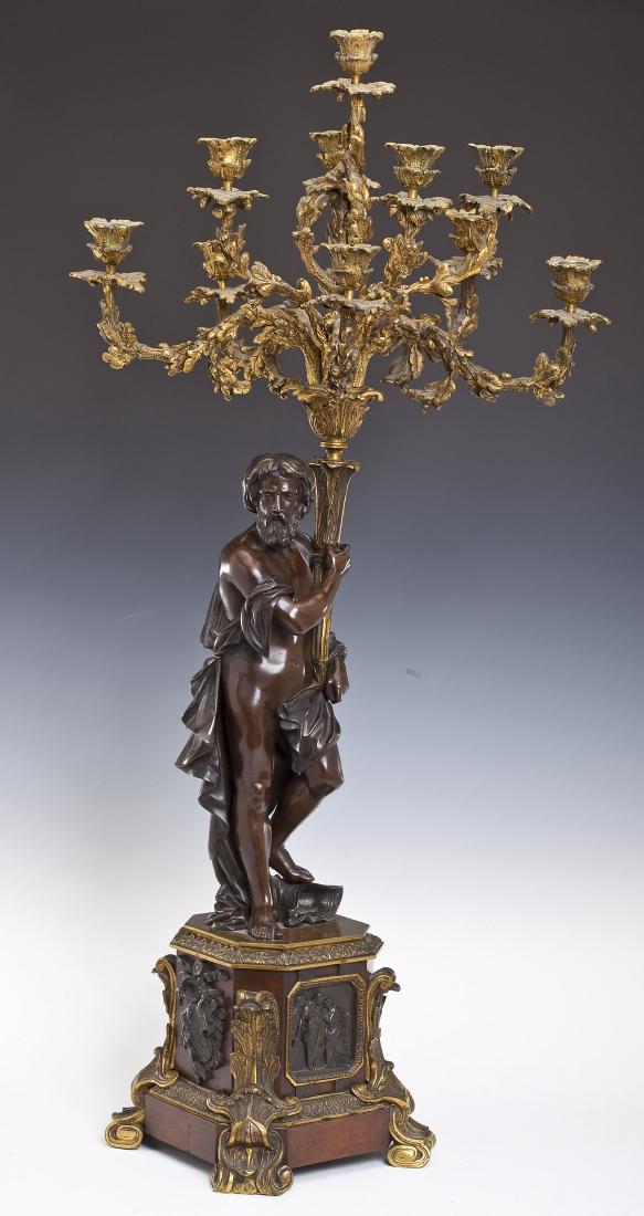 Large Bronze Figural Candelabra (1 of 5)