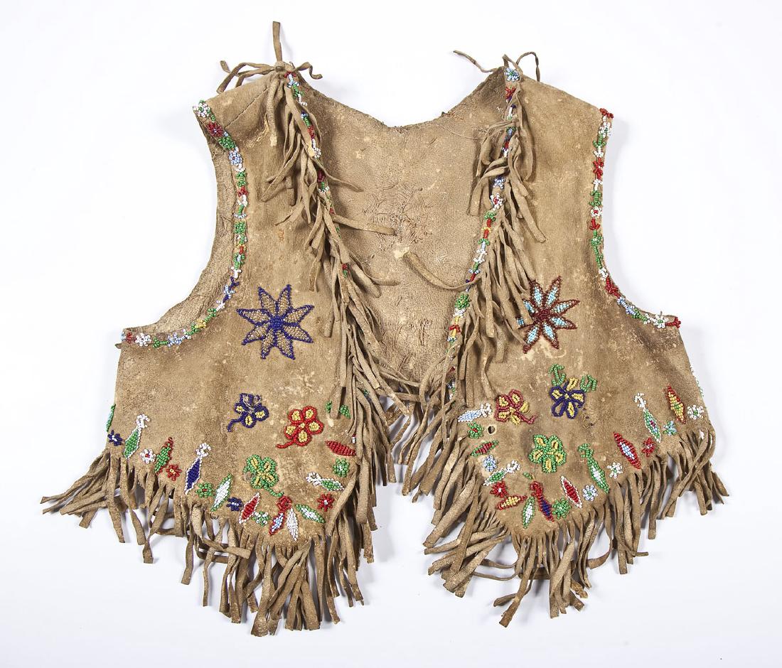 Northern Plains Beaded Buckskin Vest (1 of 9)