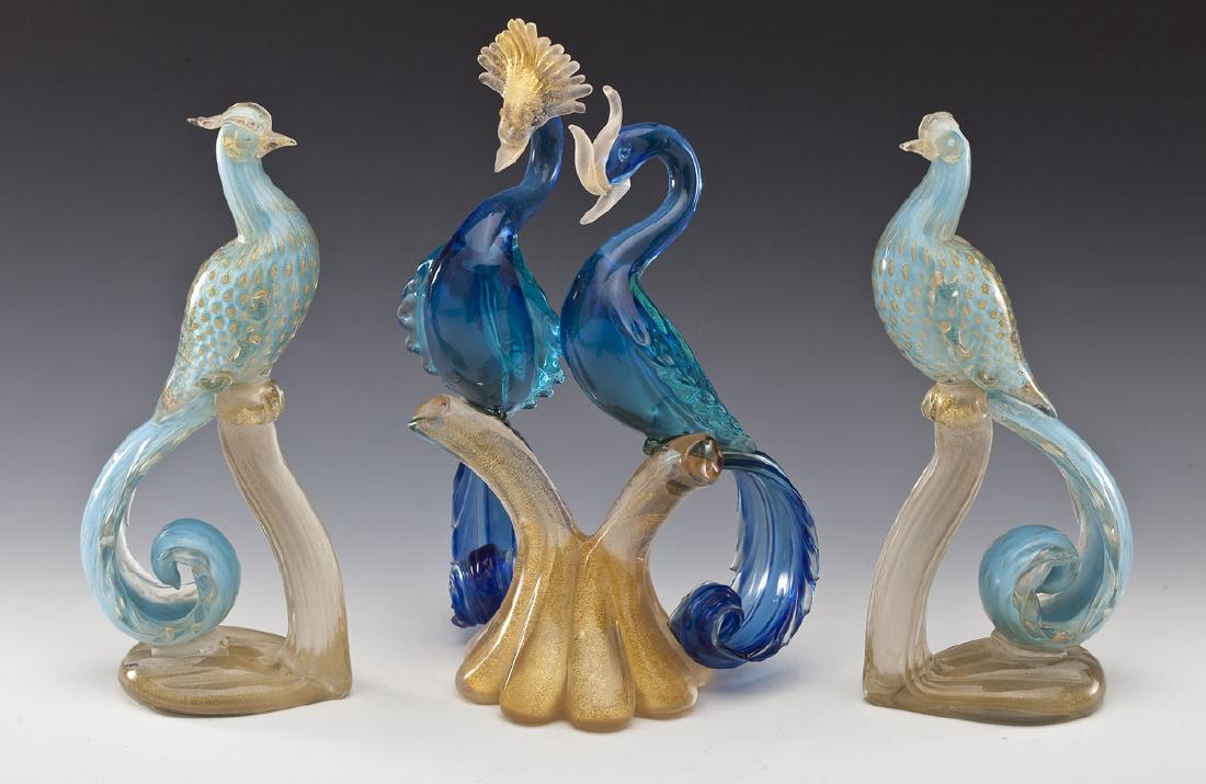 4 Blown Glass Birds incl. Cenedese (1 of 7)