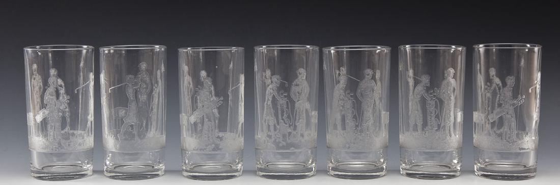 7 Heisey Golf Scenes Tumblers (1 of 4)