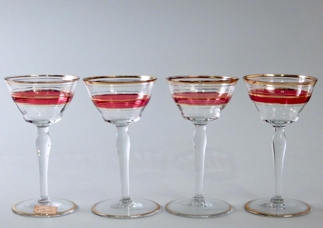 Vintage Art Deco Stemware Sherry Cocktail Glasses (1 of 4)