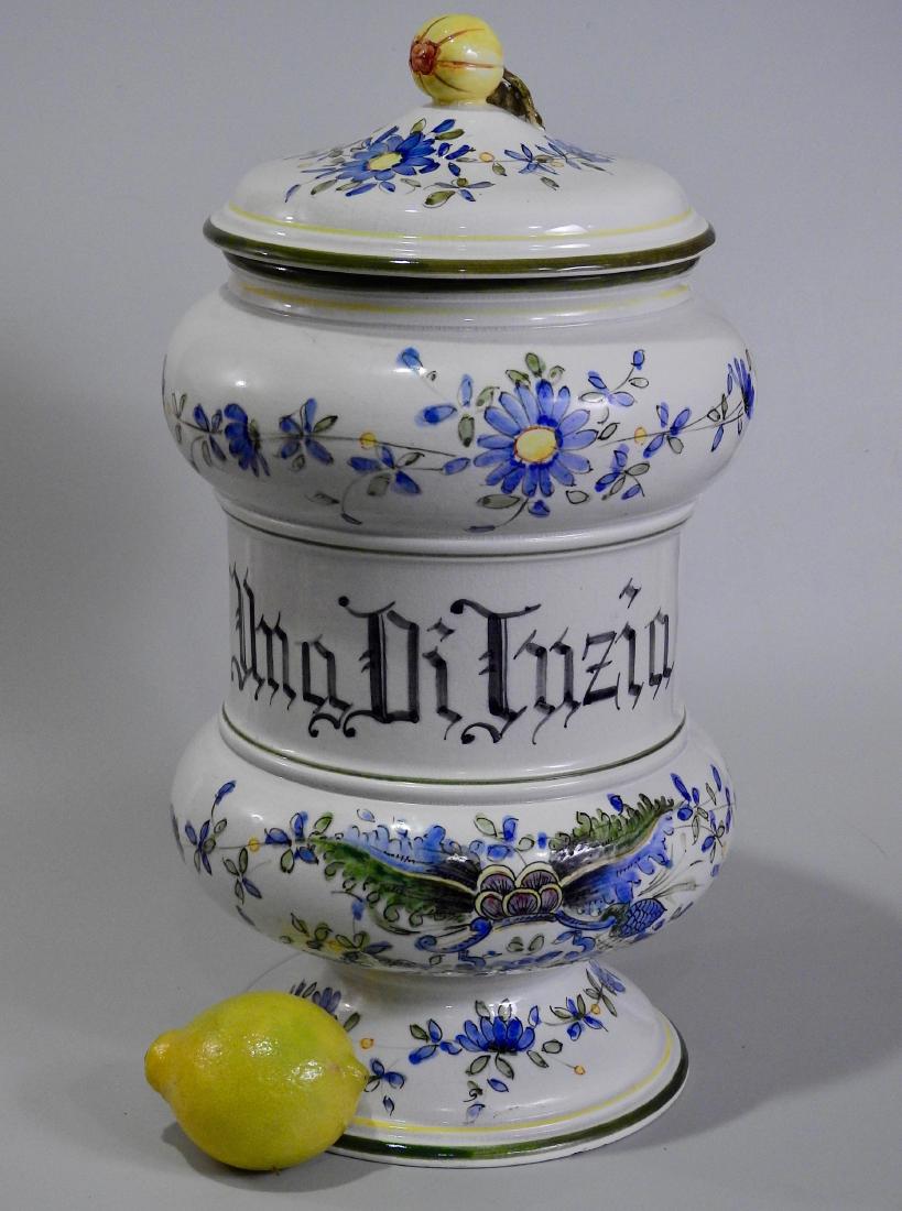 Very Large Italian Pottery Apothecary Jar Albarello (1 of 8)