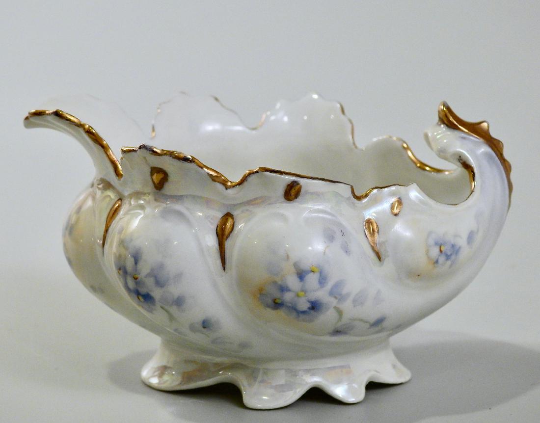 Antique M&Z Austria Creamer Unusually Shaped Moritz: Antique M&Z Austria Creamer Unusually Shaped Moritz Zdekauer China Approxiamtely 4 1/8 x 3 Â¼ x 2 3/6 inches.