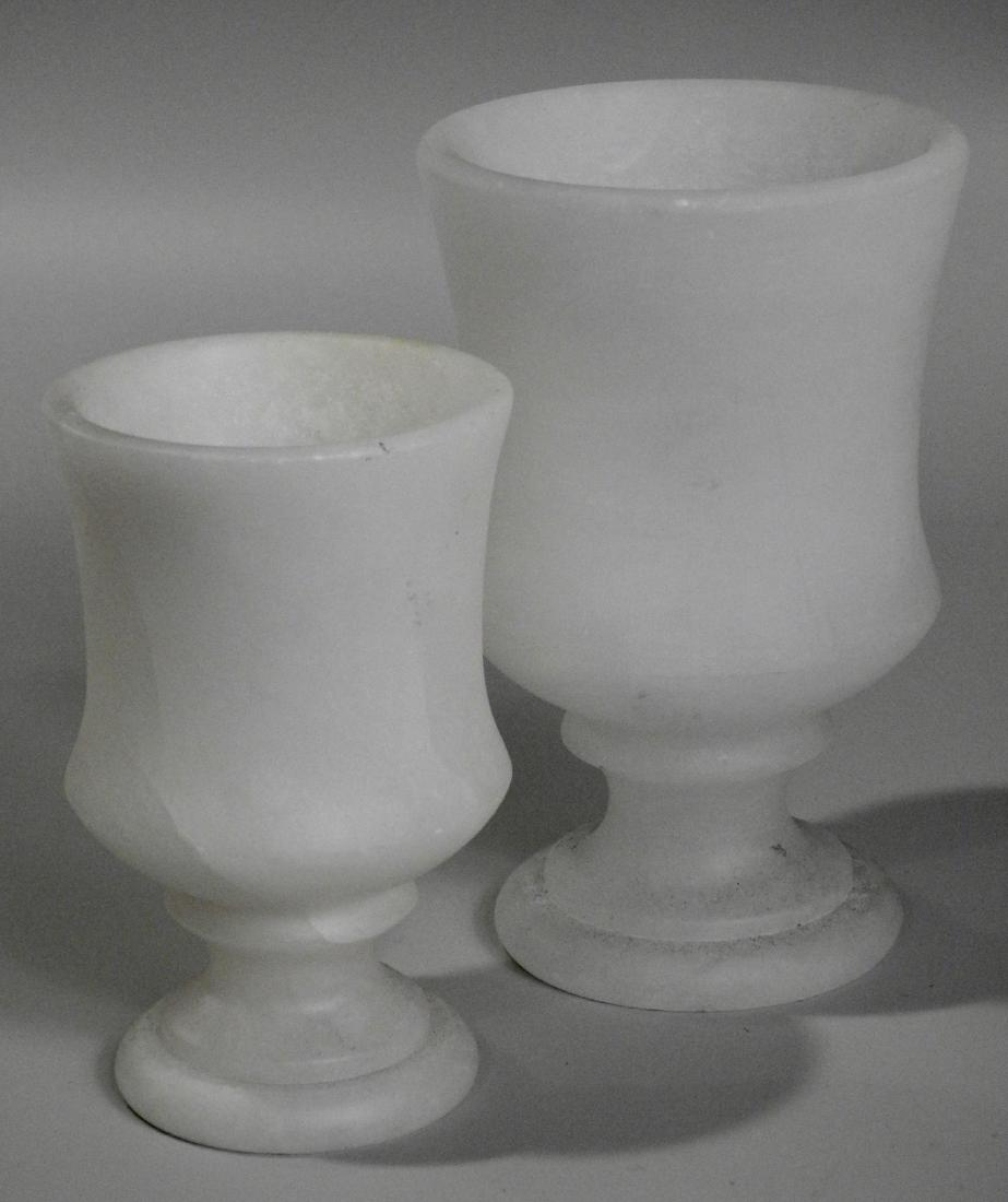Carved Alabaster Marble Lantern Vase Candle Holders (1 of 3)