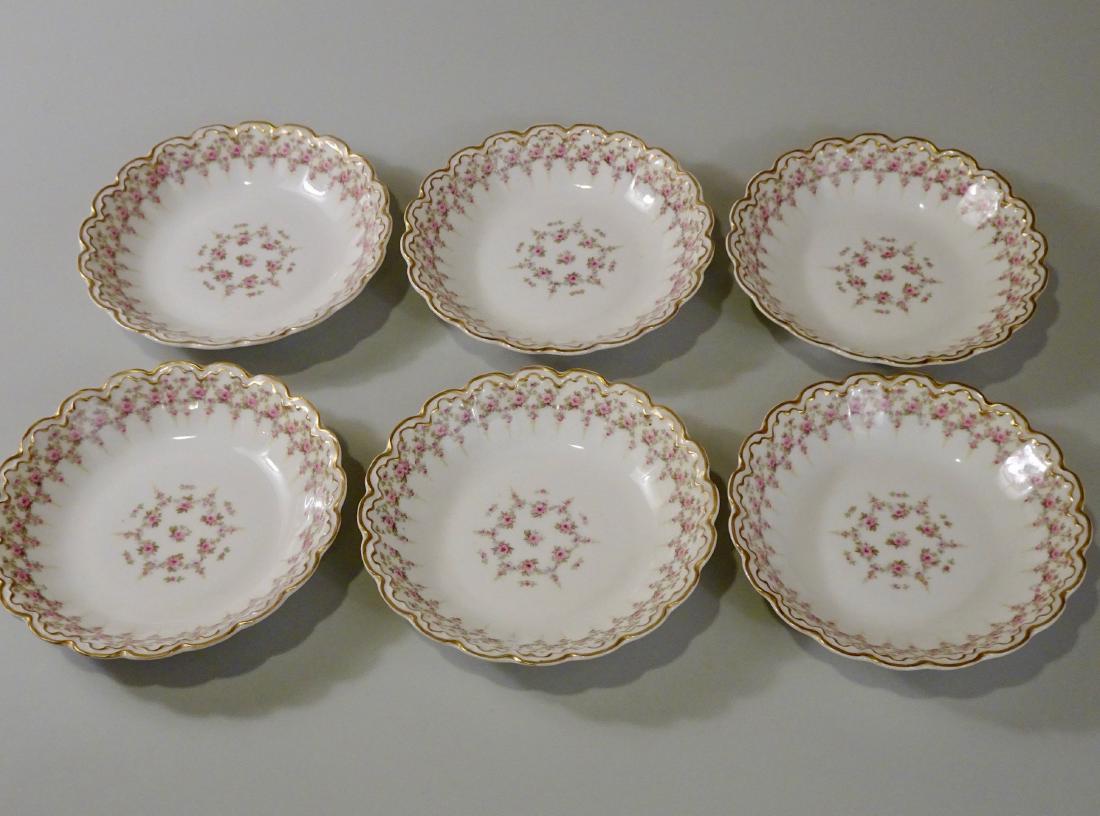 Theodore Haviland Limoges Antique Porcelain Pink: Theodore Haviland Limoges Antique Porcelain Pink Flowers Bowls Set of 6 Approximately 5 9/16 inches in diameter.