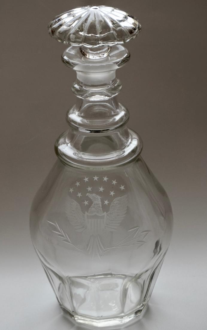Etched Decanter American Eagle Whiskey Bottle (1 of 6)