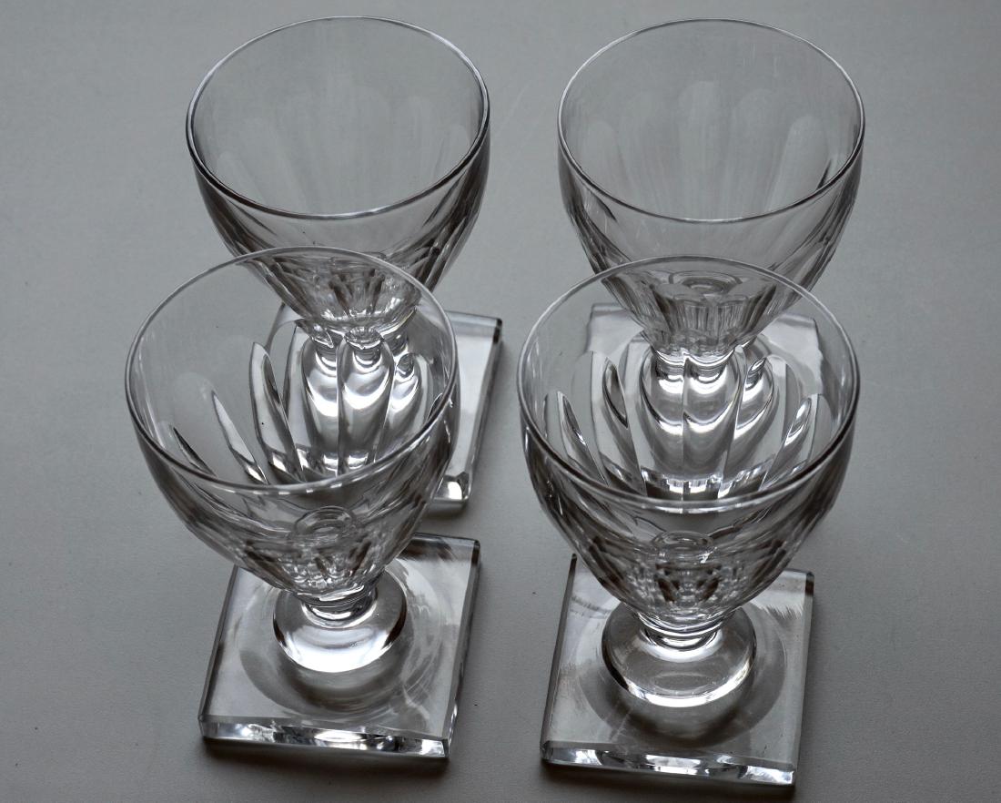 Antique Georgian Style Rummers Petal Cut Crystal Square (1 of 5)