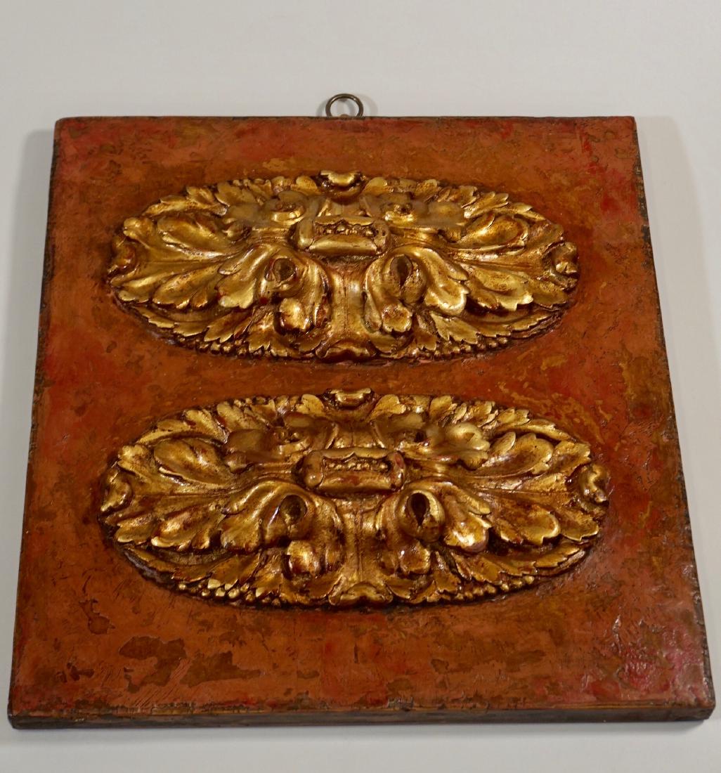 Large French Architectural Rosette Plaques Mounted on (1 of 6)