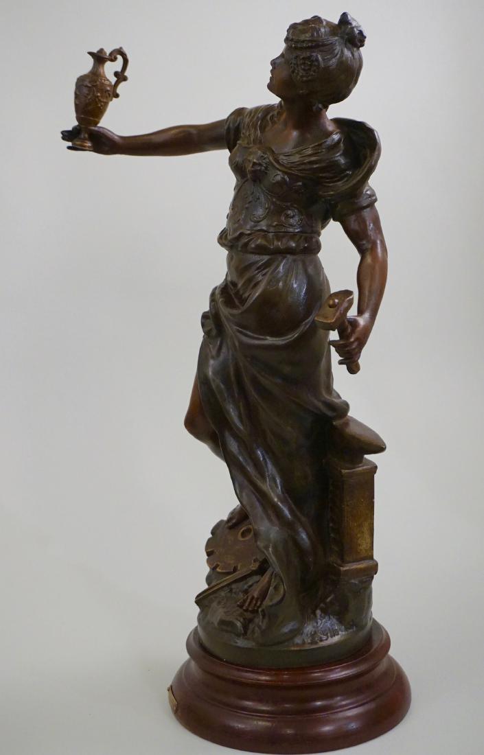 Antique French Bronzed Spelter Allegorical Statue After (1 of 10)