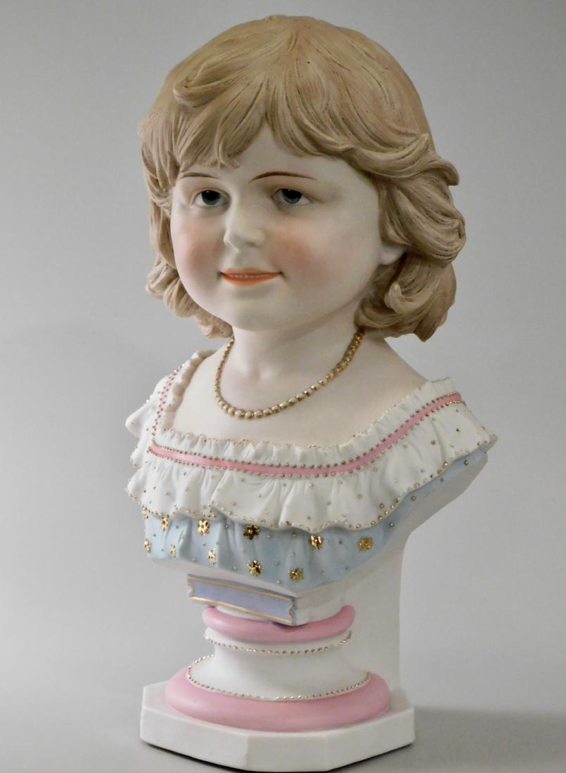 Large Continental Bisque Porcelain Bust of a Victorian (1 of 8)