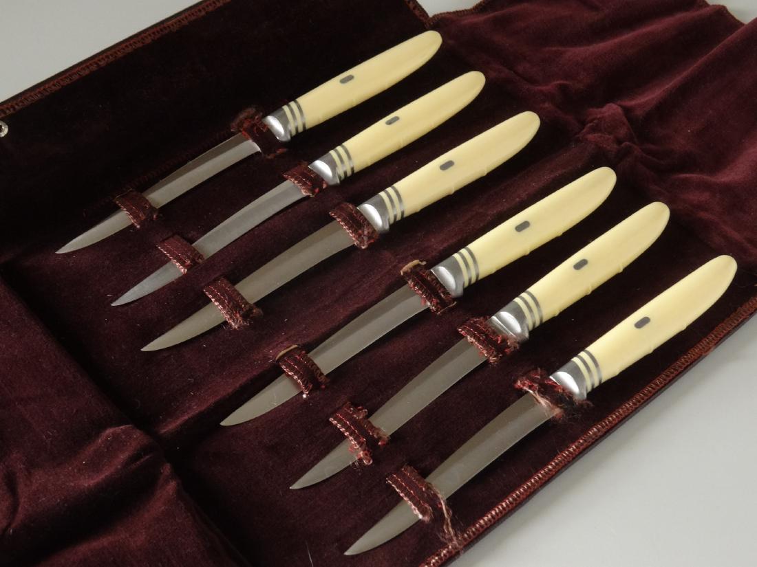 Vintage Art Deco Cutlery Steak Knife Set Lot of 6 (1 of 7)
