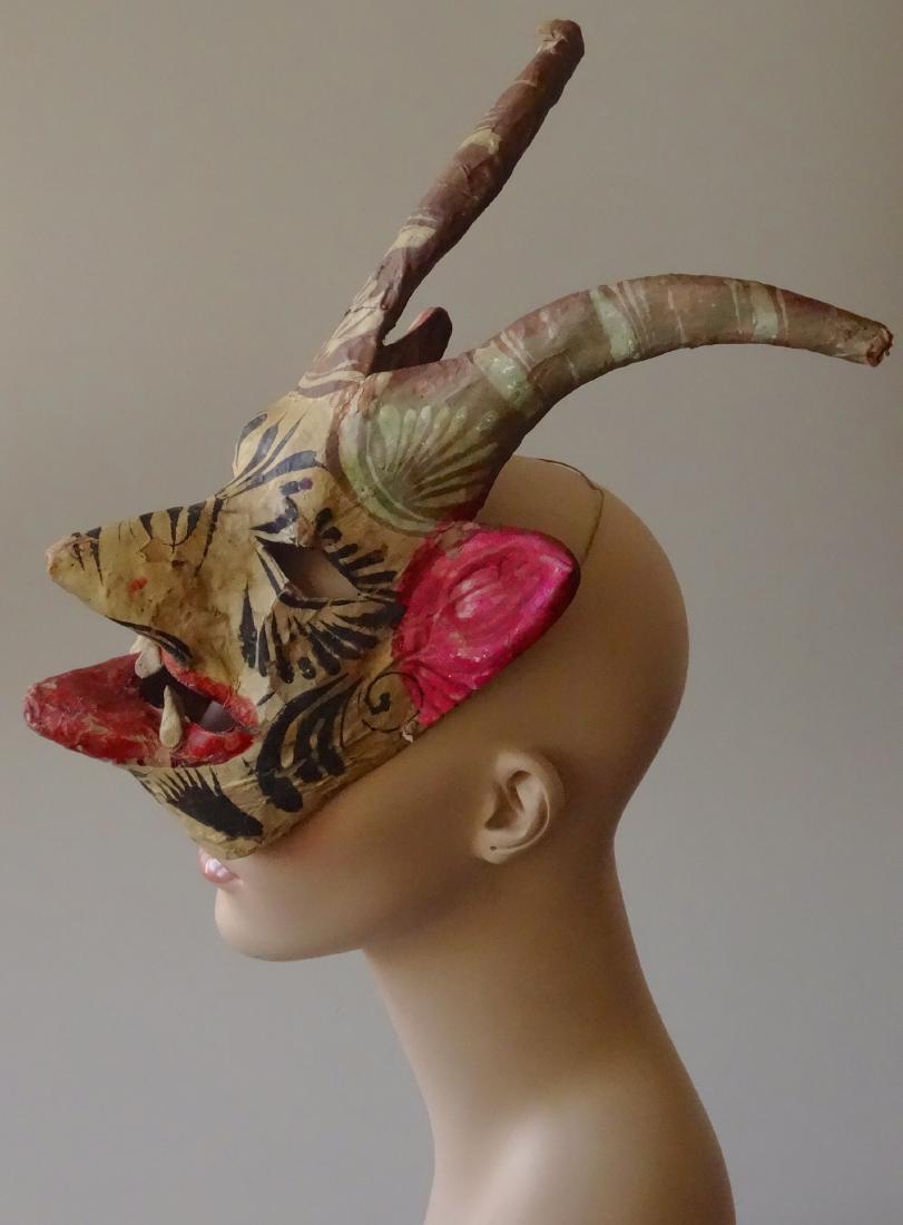 Vintage Mexican Devil Halloween Mask Hand Painted (1 of 8)