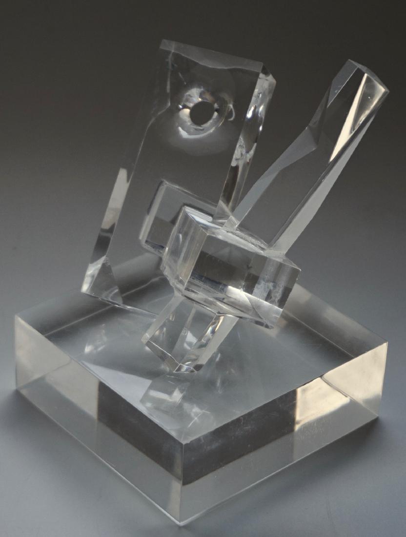 Mid Century Modern Abstract Lucite Sculpture Clear (1 of 7)