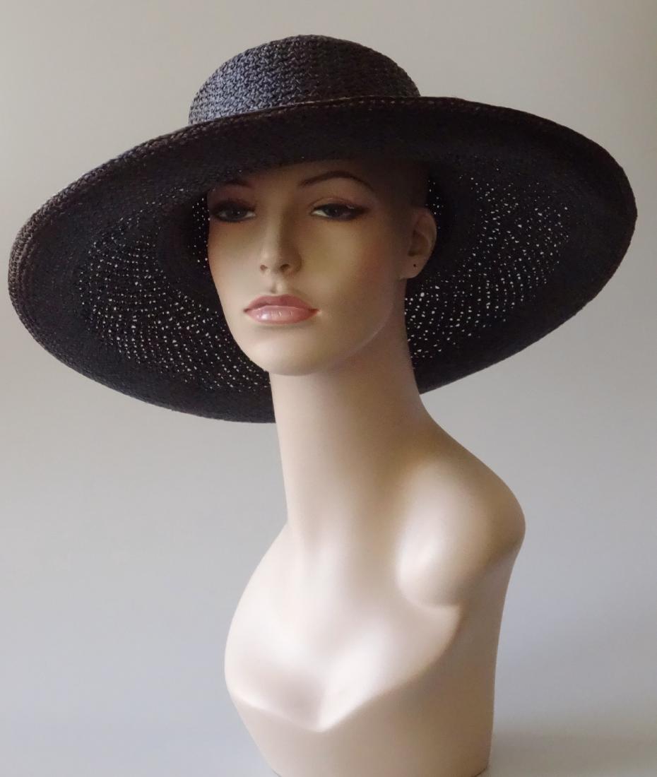 Women’s Black Straw Summer Hat PANTROPIC California USA (1 of 6)