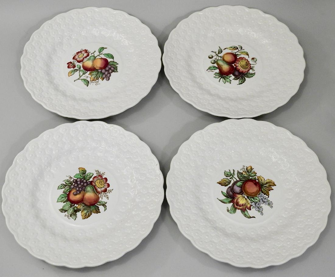 Spode Copeland Fruit Embossed Border Plates Lot of 4 (1 of 5)