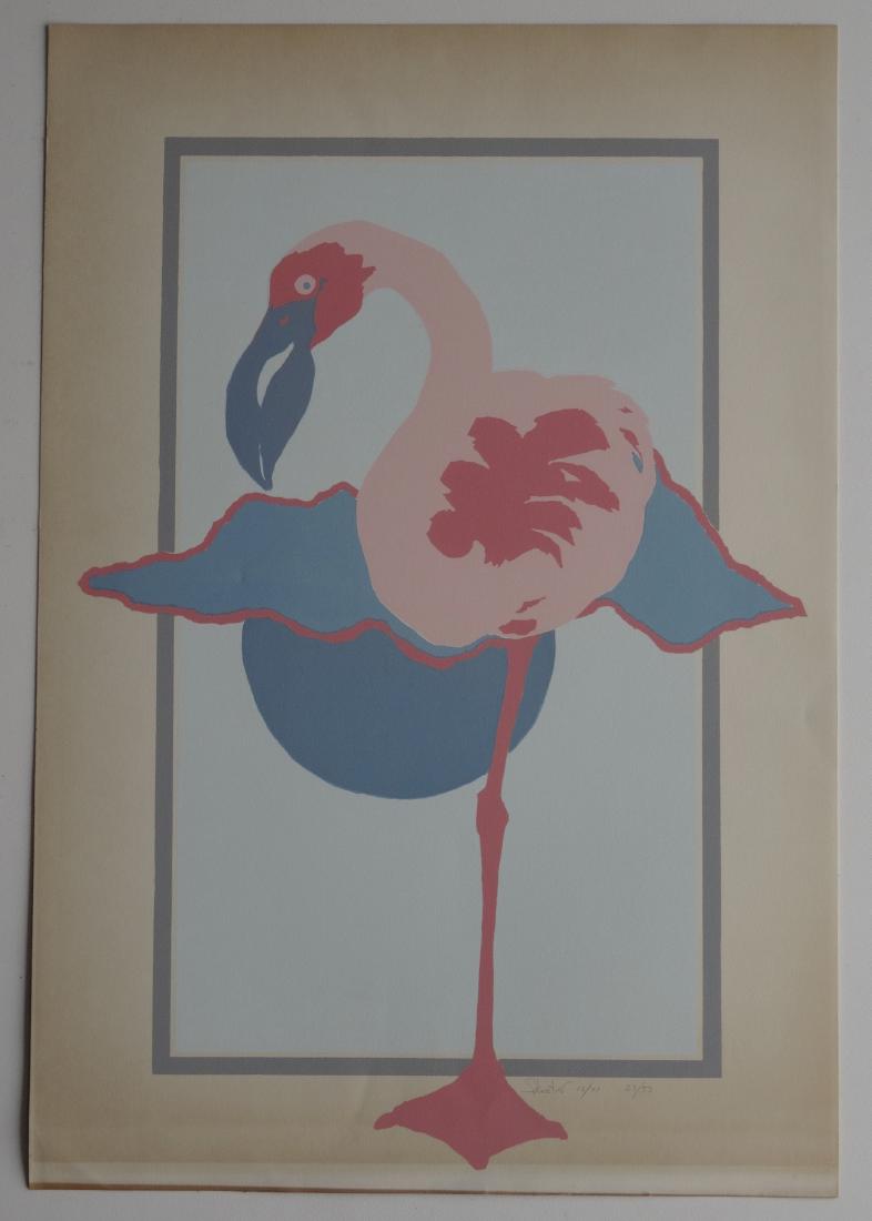 Pink Flamingo Vintage Art Deco Print (1 of 3)