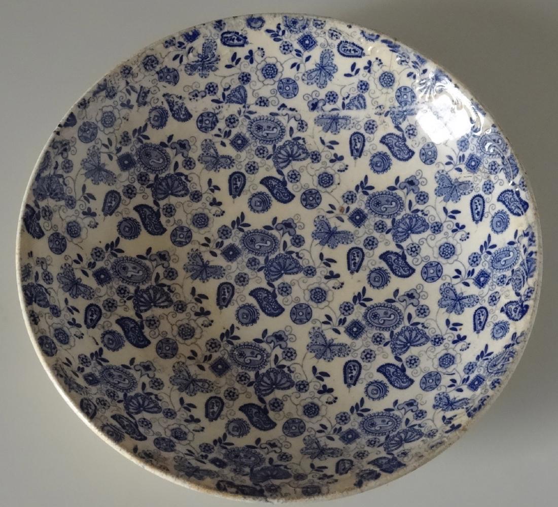 Antique c 1790 Flow Blue Bowl (1 of 4)