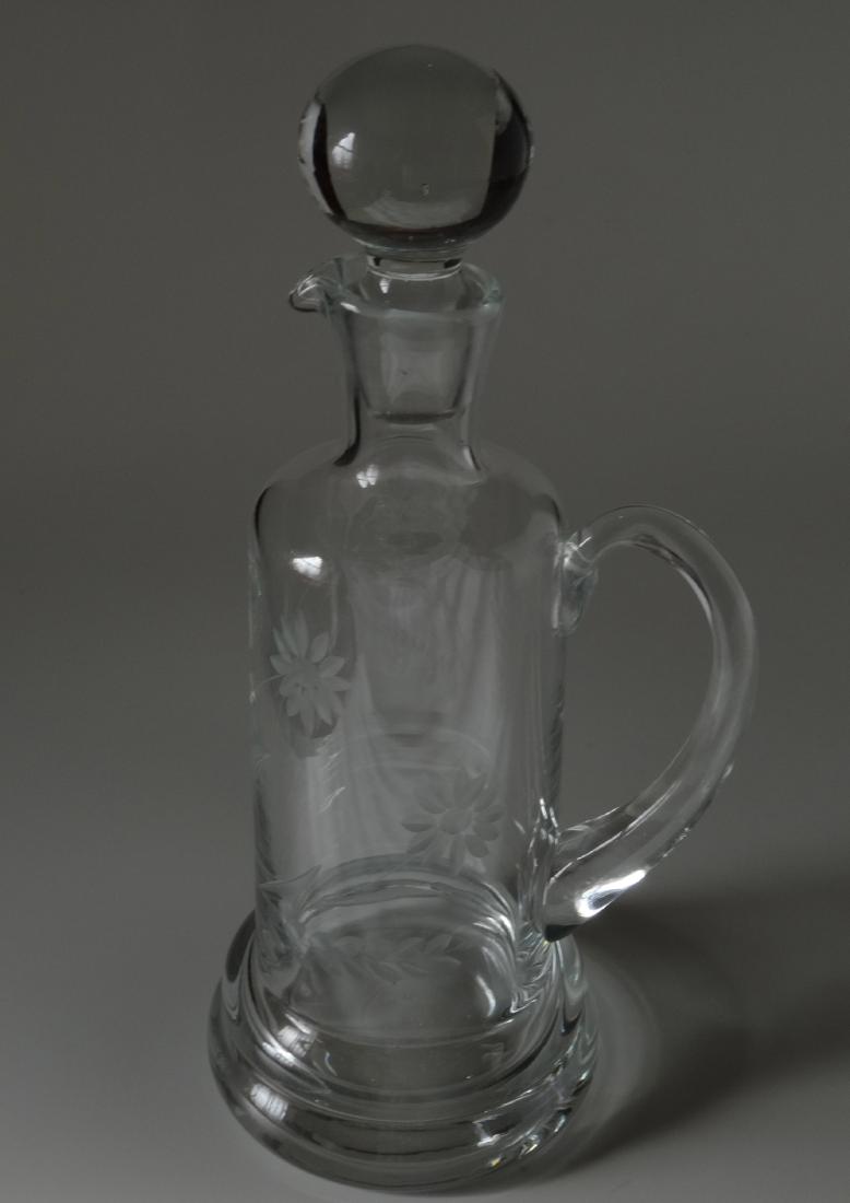 Art Deco Spouted Cut Glass Decanter Bottle Original (1 of 7)