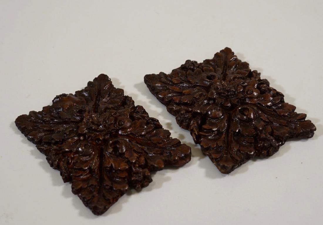 Wood Finish Wall Clock Cabinet Furniture Rosettes (1 of 3)