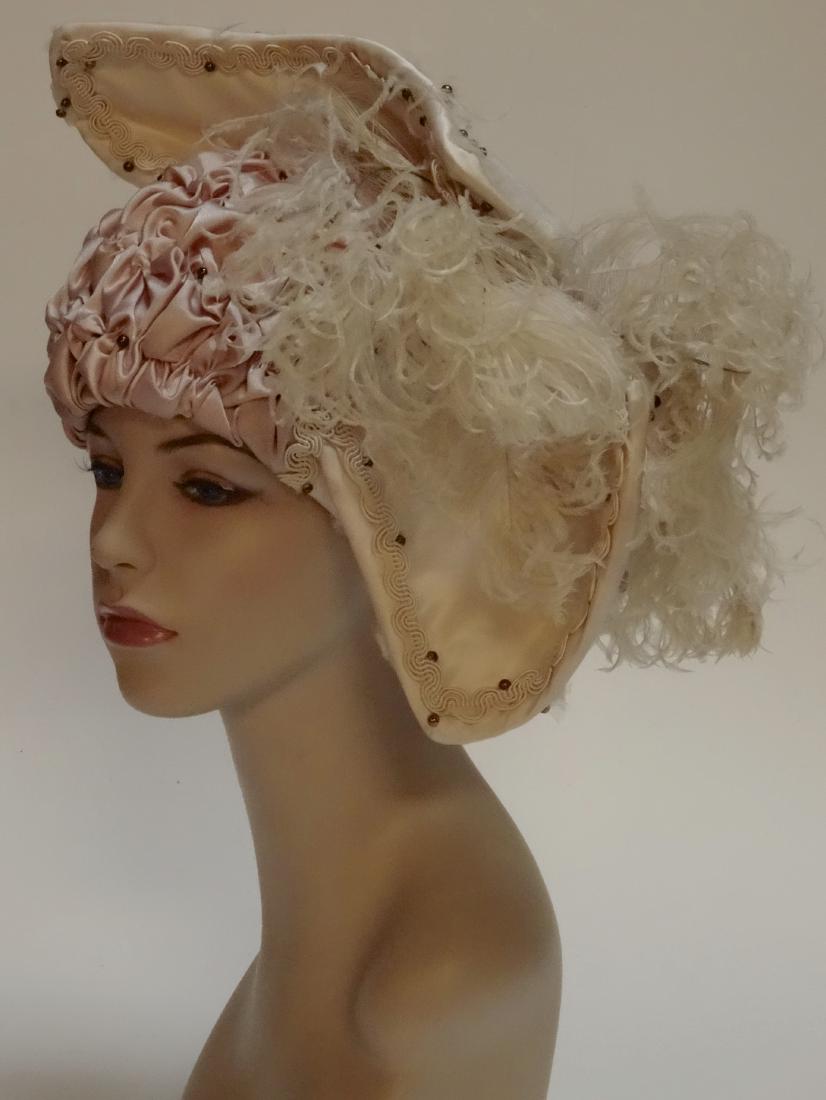 Vintage Pink Ostrich Feather Hat (1 of 7)
