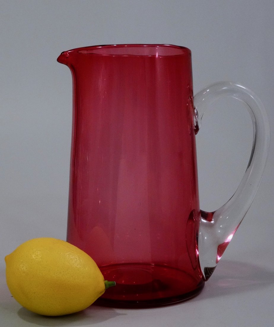 Old Cranberry Glass Water Lemonade Blown Pitcher (1 of 7)