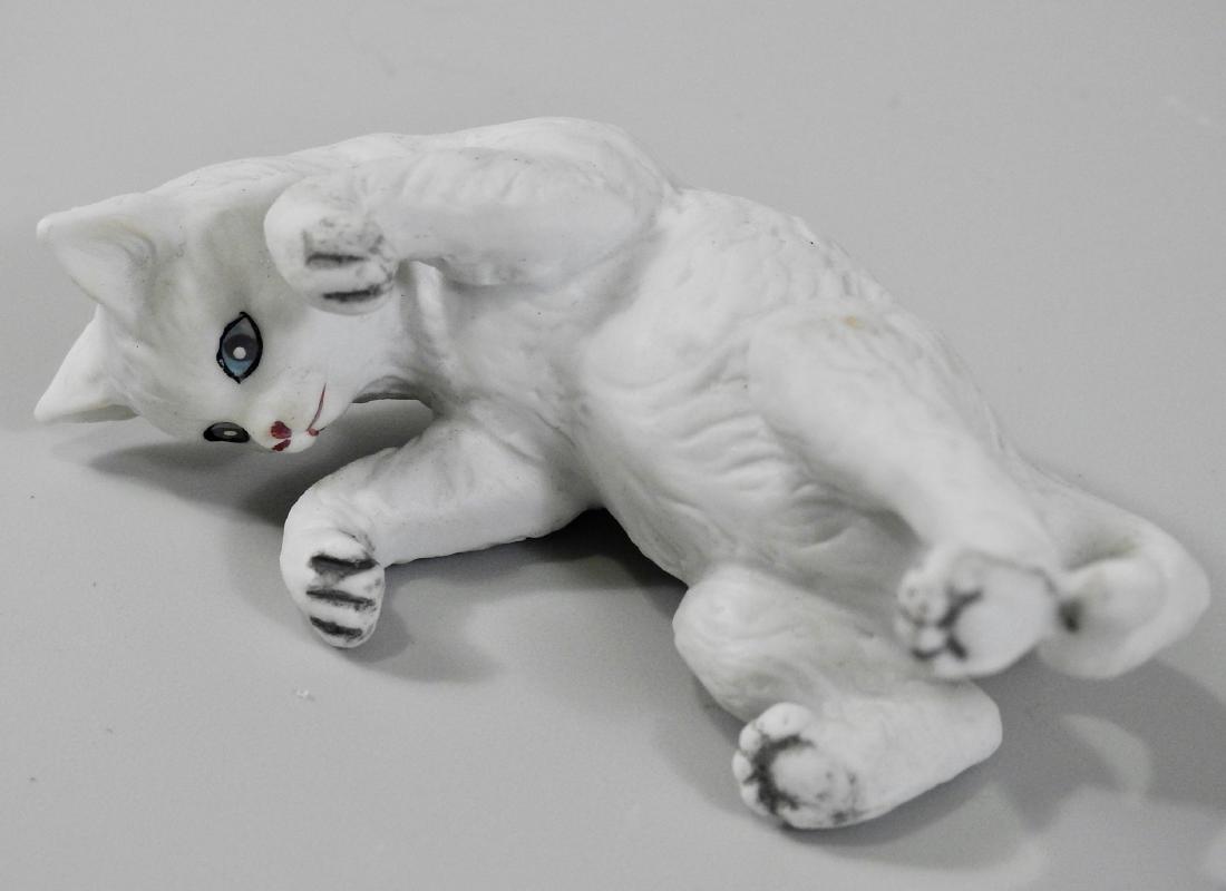 Antique German Bisque Porcelain White Kitten Cat (1 of 5)