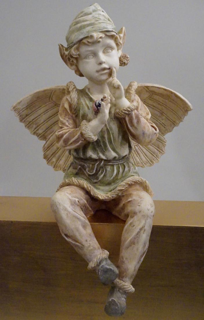 Lady Bug Good Elf Sitting Garden Doll Fairy Ornament (1 of 7)